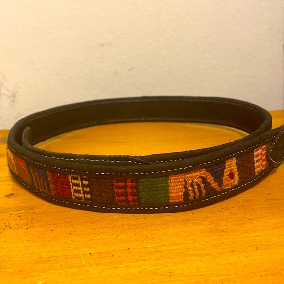 Women's Bohemian Style Tribal Theme Safari Style Belt 1.25" width 38" length - Picture 5 of 8